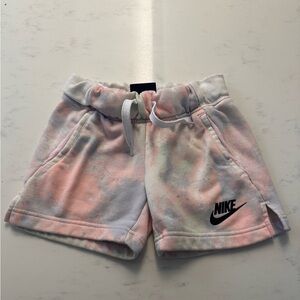 NIKE Girl’s Shorts Size xs 4/5 Pink Tie Dye White Blue